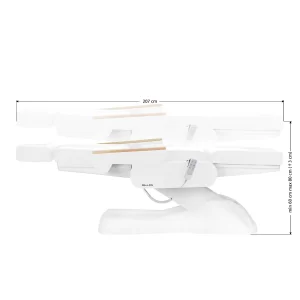 SILLON Lux 273b электрическое косметическое кресло, 3 мотора, белое
