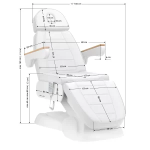 SILLON Lux 273b электрическое косметическое кресло, 3 мотора, белое