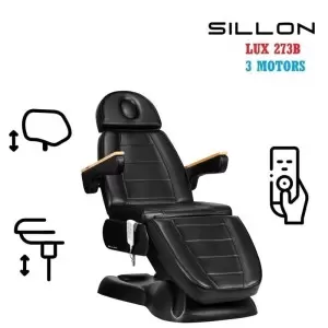 Fotel kosmetyczny elektryczny Sillon Lux 273b 3 silniki czarny