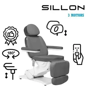Elektrischer kosmetischer Stuhl Sillon Classic, 3 Motor, Grau