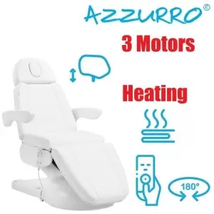 Kosmetikstuhl Azzurro Lux 3M mit elektrisch und erhitzt, weiß