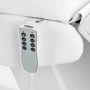 Fotel kosmetyczny elektryczny Azzurro Lux 4 silniki z kołyską biały