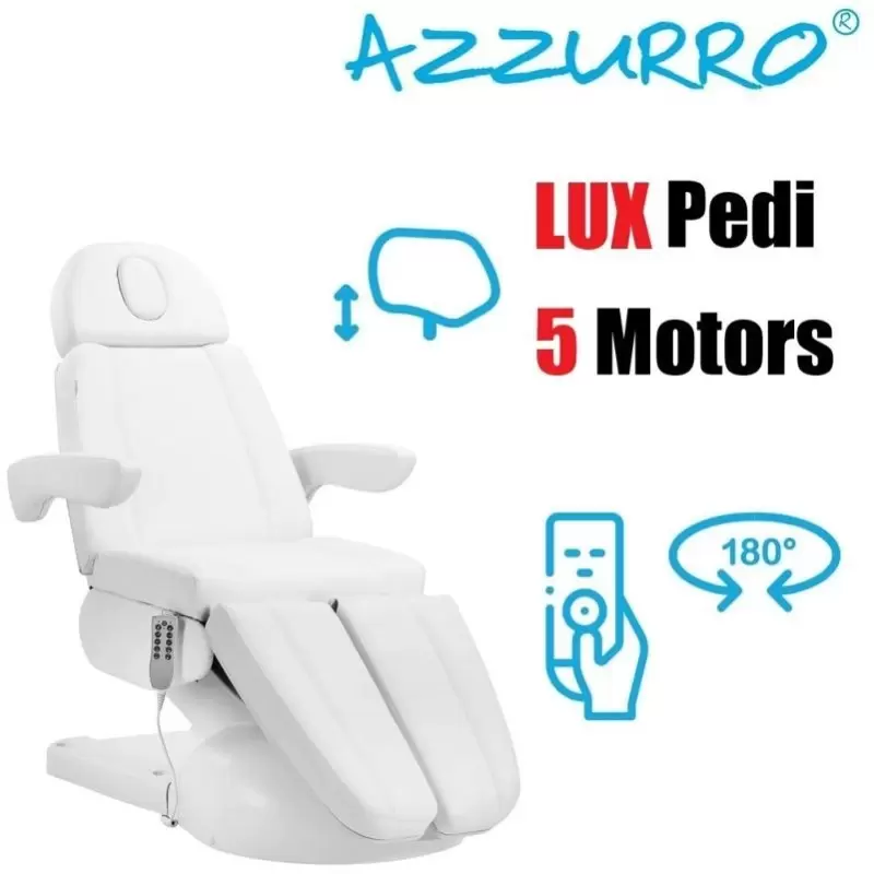 Elektrischer Kosmetikstuhl Azzurro Lux 5m weiß