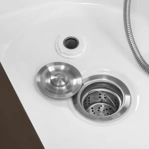 Professionelles Chaisel-Lounge mit eingebauter Autowäsche Gabbiano Bali Head Spa Waschraum Braun