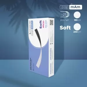 Doppelseitige Wechselfeilen Papmam Mix Soft EXPERT 180/240 Gritt (25 Stück)