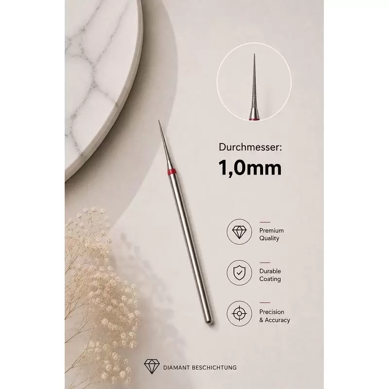 DIAMOND NAIL BIT RED D1,0mm