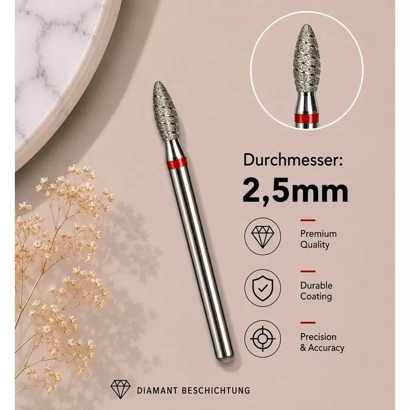 DIAMANT NAGEL FRÄSER FEIN Flamme TORNADO D2,5mm