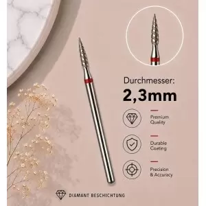 БОР С АЛМАЗНОЙ ГОЛОВКОЙ МЕЛКОЙ ЗЕРНИСТОСТИ ТОРНАДО D2,3mm