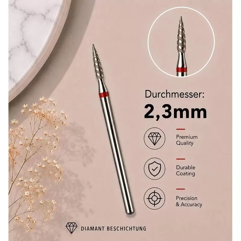 DIAMANT NAGEL FRÄSER FEIN Flamme TORNADO D2,3mm