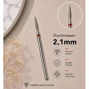 БОР С АЛМАЗНОЙ ГОЛОВКОЙ МЕЛКОЙ ЗЕРНИСТОСТИ ТОРНАДО D2,1mm
