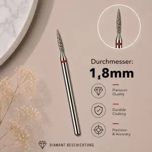 БОР С АЛМАЗНОЙ ГОЛОВКОЙ МЕЛКОЙ ЗЕРНИСТОСТИ ТОРНАДО D1,8mm