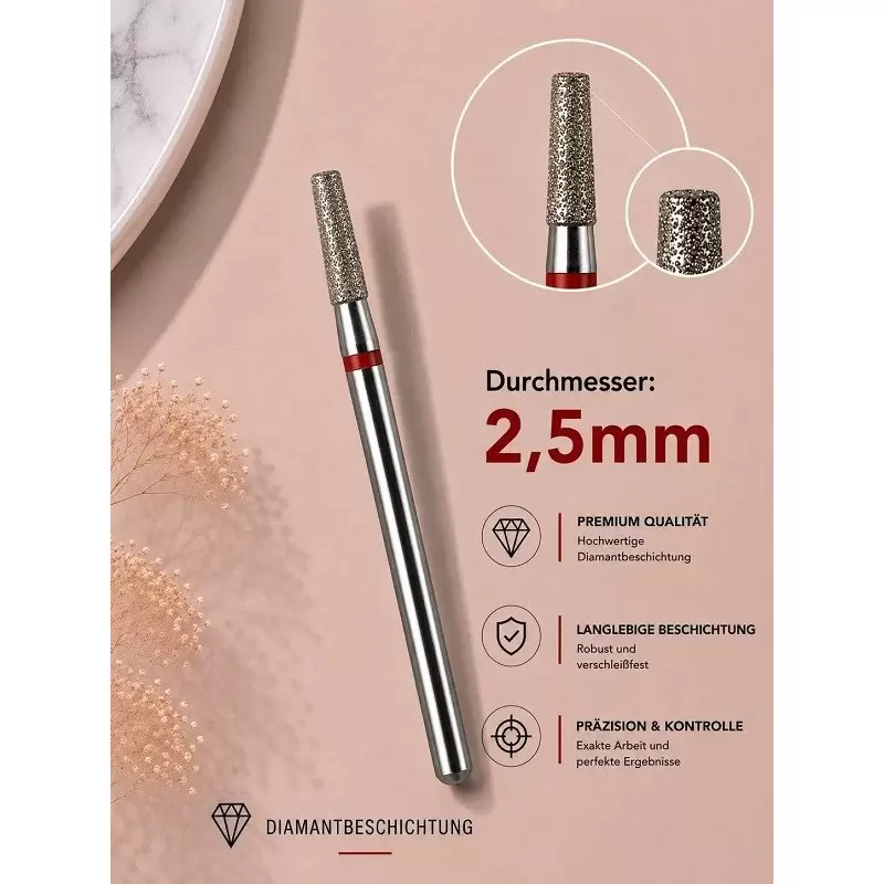 DIAMOND NAIL BIT RED D2,5mm