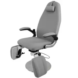 Современное косметическое кресло AZZURRO 713A GREY ПОДОЛОГИЧЕСКОЕ ГИДРАВЛИЧЕСКОЕ
