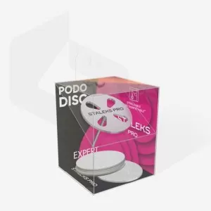 Pediküre Basis Basis Stalks Pro Expert Pododisc L mit austauschbaren Dateien 180 Körnung 25 mm (5 Stück)
