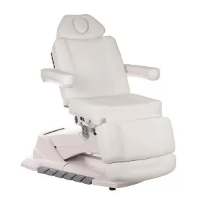 Электро косметическое кресло, с подогревом, Flame Exclusive Beauty, 4 мотора, белое