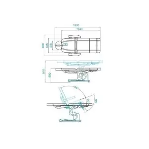 ELEKTRISCHER KOSMETISCHER ARMCHAIR. AZZURRO 708A 4 POWER WEISS