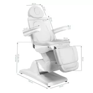 ELEKTRISCHER KOSMETISCHER ARMCHAIR. AZZURRO 870 3 POWER WEISS
