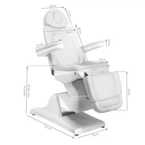 ELEKTRISCHER KOSMETISCHER ARMCHAIR. AZZURRO 870 3 POWER WEISS