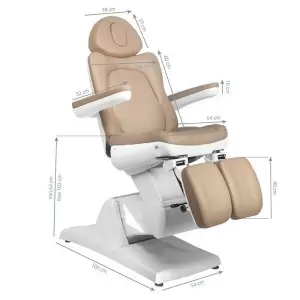 KOSMETISCHER ELEKTRISCHER STUHL. AZZURRO 870S PEDI 3 MOTOR CAPPUCCINO