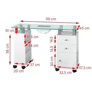 SCHREIBTISCHGLAS MIT ABSORBER. 013B WEISS