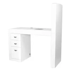 Kosmetischer Tisch mit Absorber 310 WEISS LINKS
