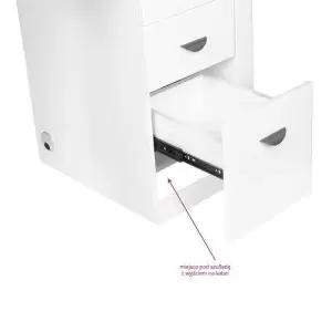 Kosmetischer Tisch mit Absorber 310 WEISS RECHTS
