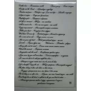 Selbstklebende Sticker SCHRIFT Nr. T1