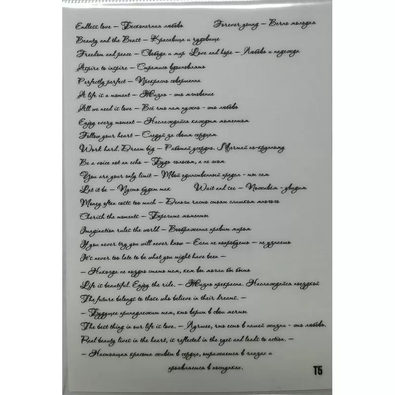 Selbstklebende Sticker SCHRIFT Nr. T5