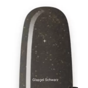 Gellack Nr.156 Glasgel SCHWARZ Vitrage mit Glitzer von Infinity 10 ml