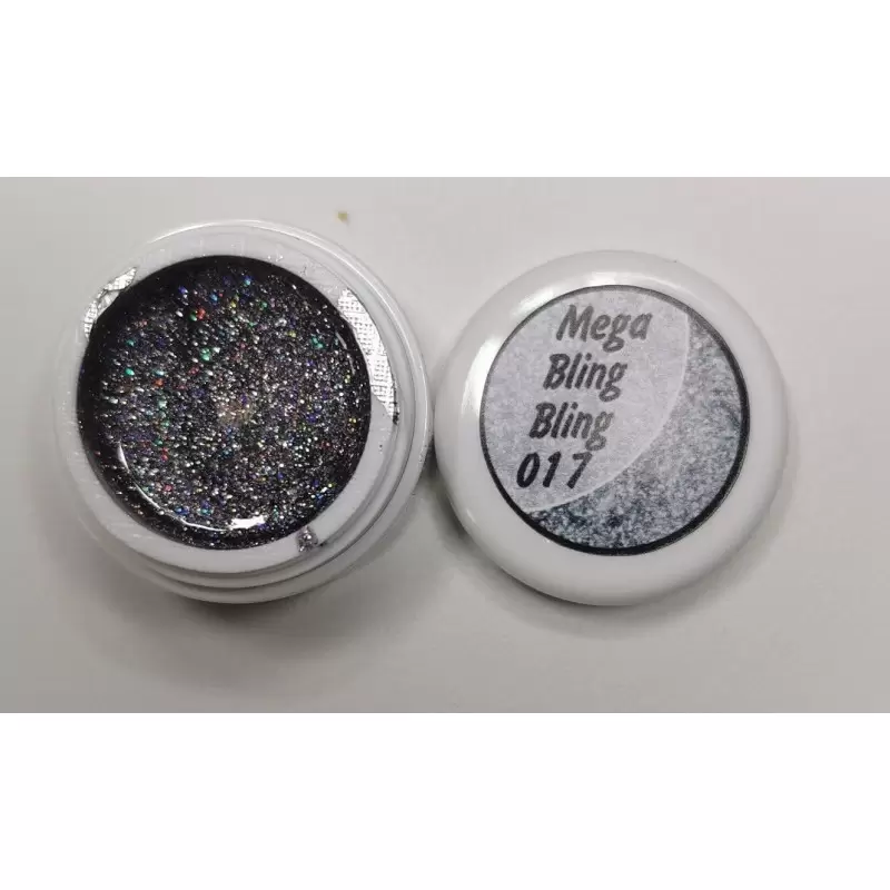 Glitter 5 ml "MEGA BLING BLING" 017 Gray Multicolor