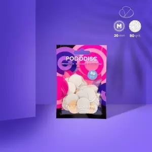 Сменные файлы для педикюрного диска STALEKS PRO M 80, 100, 180, 240 или 320 грит (50 шт) БЕЛЫЕ