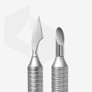 Лопатка маникюрная полая Staleks Pro Expert 100 Type 1 (пушер скошенный + топорик)