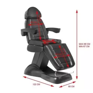 ELEKTRISCHER KOSMETISCHER ARMCHAIR. LUX SCHWARZ