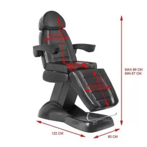 ELEKTRISCHER KOSMETISCHER ARMCHAIR. LUX SCHWARZ