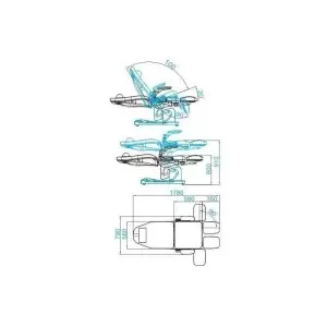 ELEKTRISCHER PODOLOGISCHER STUHL. AZZURRO 709A 3 MOTOR WEISS