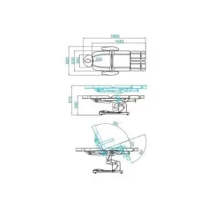 KOSMETISCHER ELEKTRISCHER STUHL. AZZURRO 708AS PEDI 3 MOTOR WEISS