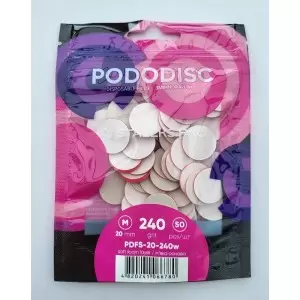 Wechselfeilen auf Schaumstoffbasis für Pediküre DISK M (20mm) PODODISC (50 Stück) WEIß