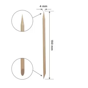 Orange stick STALEKS PRO for manicure, wooden 150 mm (100 pcs)