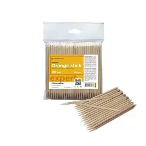 Orange stick STALEKS PRO for manicure, wooden 110 mm (100 pcs)