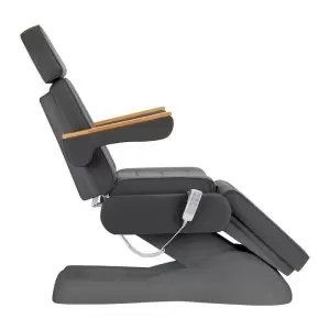 Fotel kosmetyczny elektryczny Sillon Lux 273b 3 silniki szary na szarej podstawie