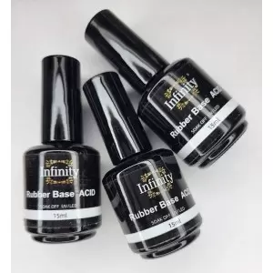 INFINITY UV РУББЕР База кислотная прозрачная 15мл