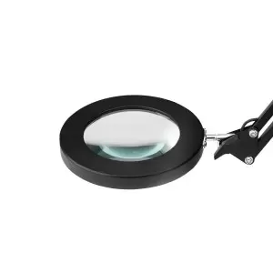 LED-Lampe mit Vergrößerungsglas Glow 308 für Tischplatte schwarz USB