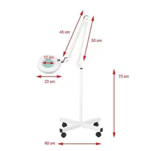Lampe Lupe S4 + Stativ weiß
