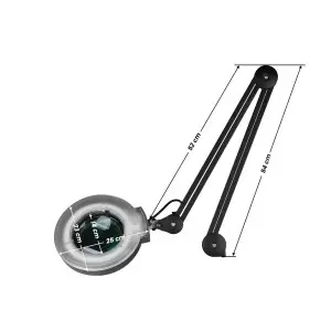 Lampe Lupe S4 + Stativ schwarz