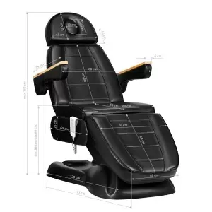 Fotel kosmetyczny elektryczny Sillon Lux 273b 3 silniki czarny
