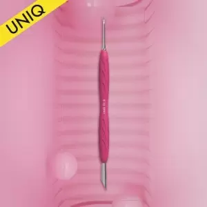 Лопатка маникюрная с силиконовой ручкой «Gummy» UNIQ 11 TYPE 2 (пушер скошенный + кольцо)