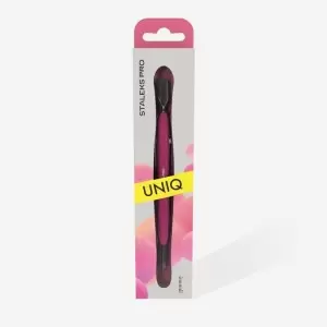 Manicure pusher with silicone handle “Gummy” UNIQ 10 TYPE 2 (narrow rounded pusher + slanted pusher)