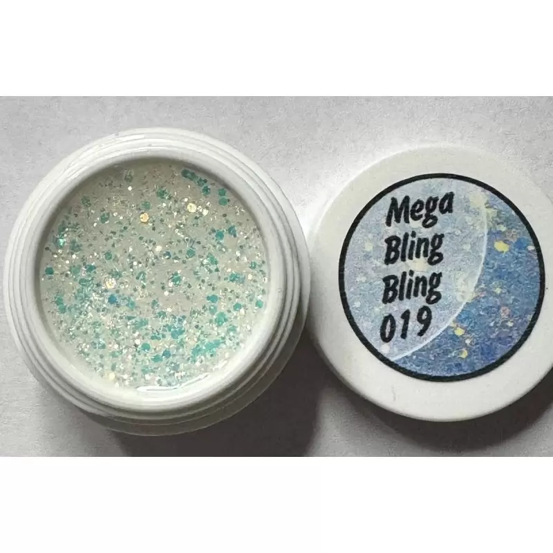GLITZER 5 ml "MEGA BLING BLING" 019 OPAL BLAU- ROT