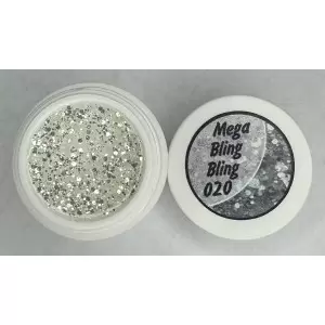 Glitter 5 ml "MEGA BLING BLING" 020 SILVER