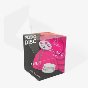 Pediküre-DISK PODODISC STALEKS PRO S und Einwegfeile-Set 180 Körnung 5 Stück (15 mm)